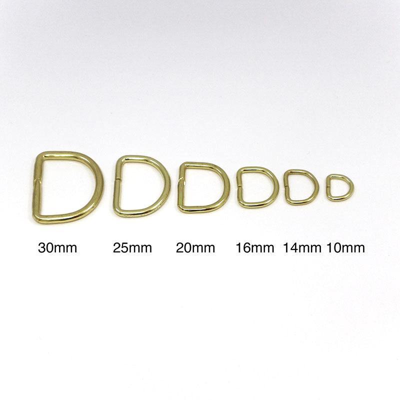 D-Ring 10mm - Brass /5pcs - Bladepoint