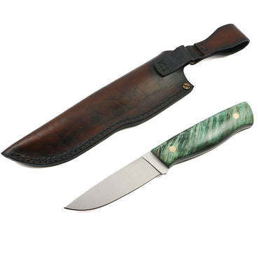 NKD Forester 100 Knife - F/Elmax - Stabilized Birch Burl