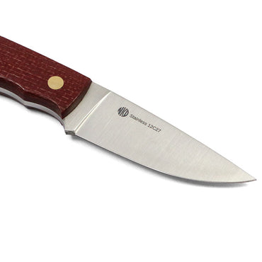 NKD Lizard 75 Knife - F/12C27 - Plum Micarta