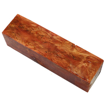 Stabilized Curly Birch / Burnt Orange