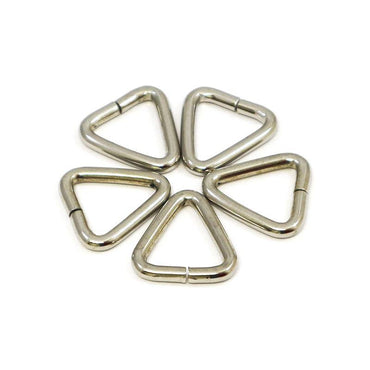 Triangle Delta Rings 20mm - Nickel /5pcs - Bladepoint